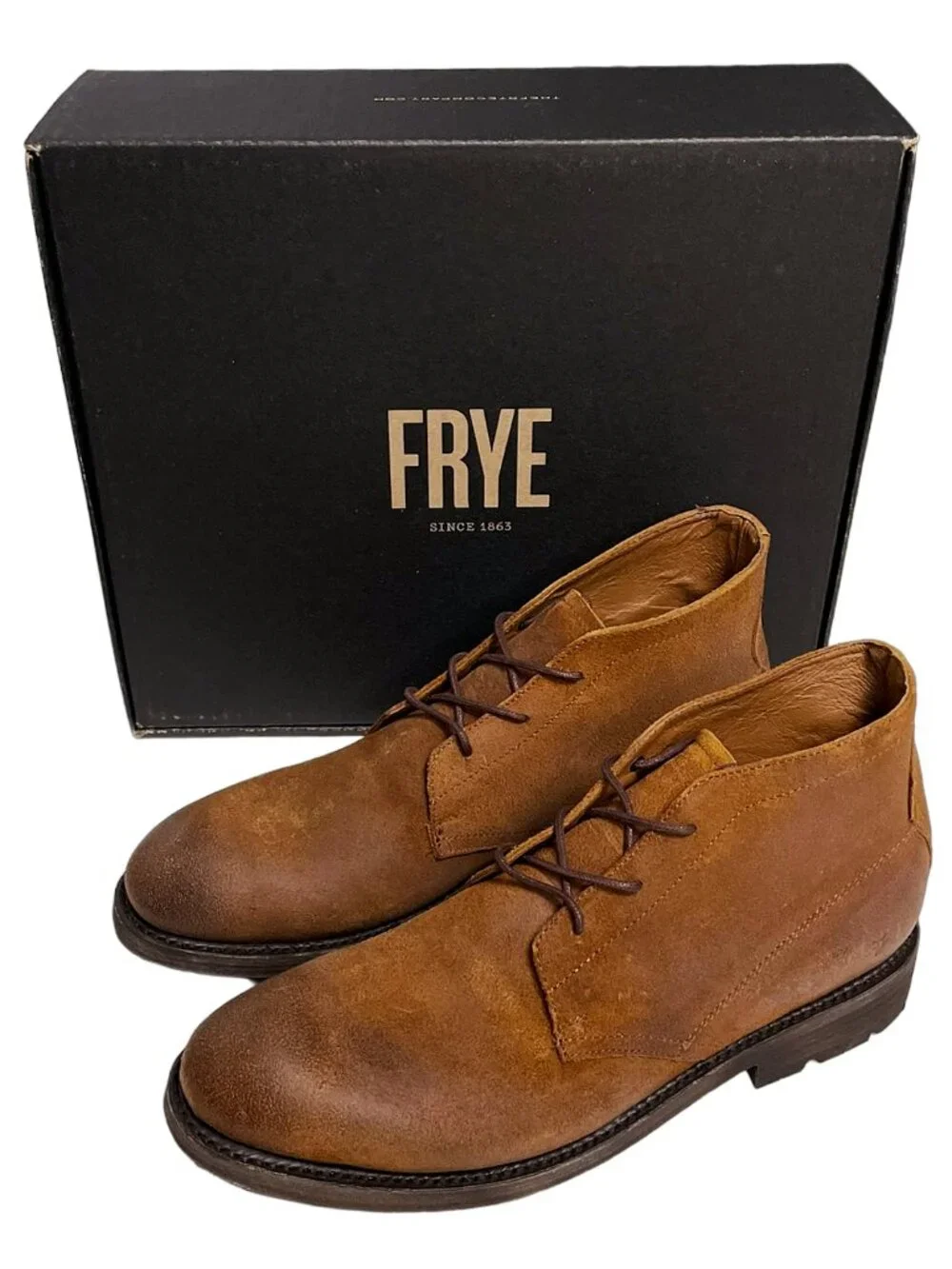 Frye Bowery Chukka Boots Men 10 Brown Leather Goodyear Welt
